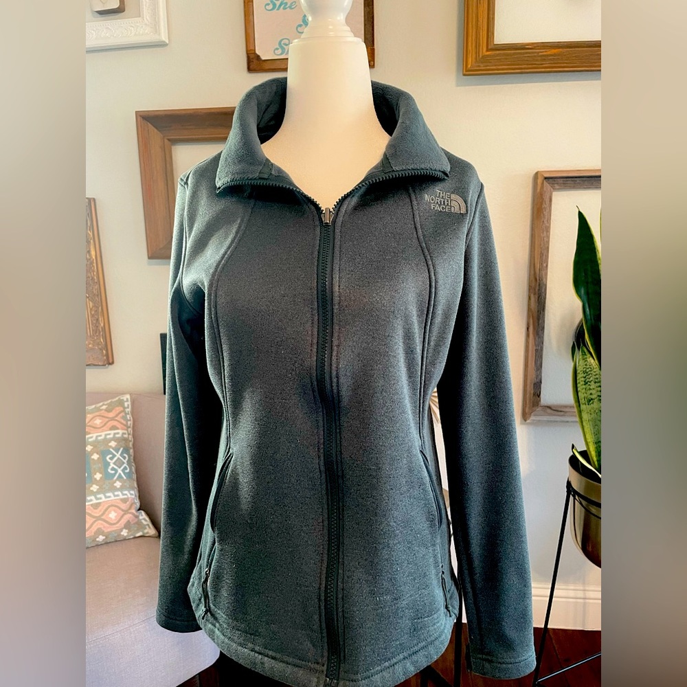 The North Face Green Fleece Zip-up Jacket Size Medium